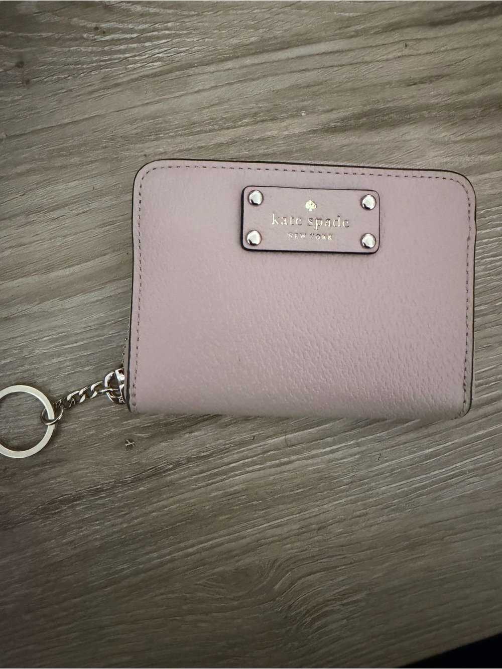 Kate Spade Dani Wellesley Pink Leather Zip Card Holder with Keyring